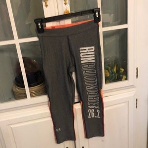 Woman’s Under Amour running capri length